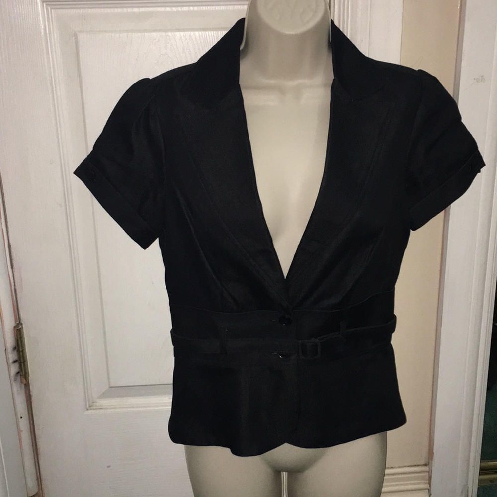 Guess short sleeve stretch blazer with belt